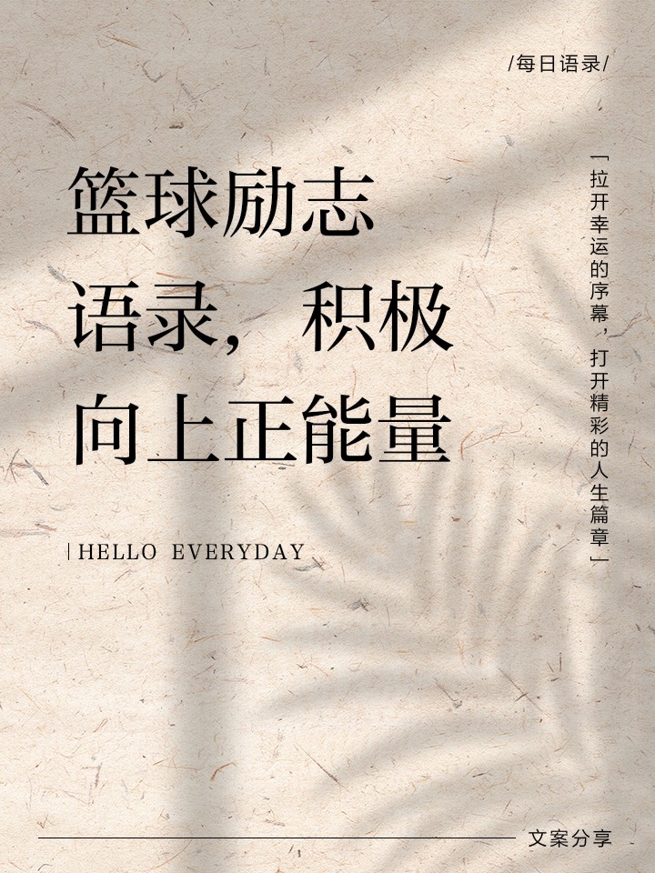 篮球训练励志短句图片大全